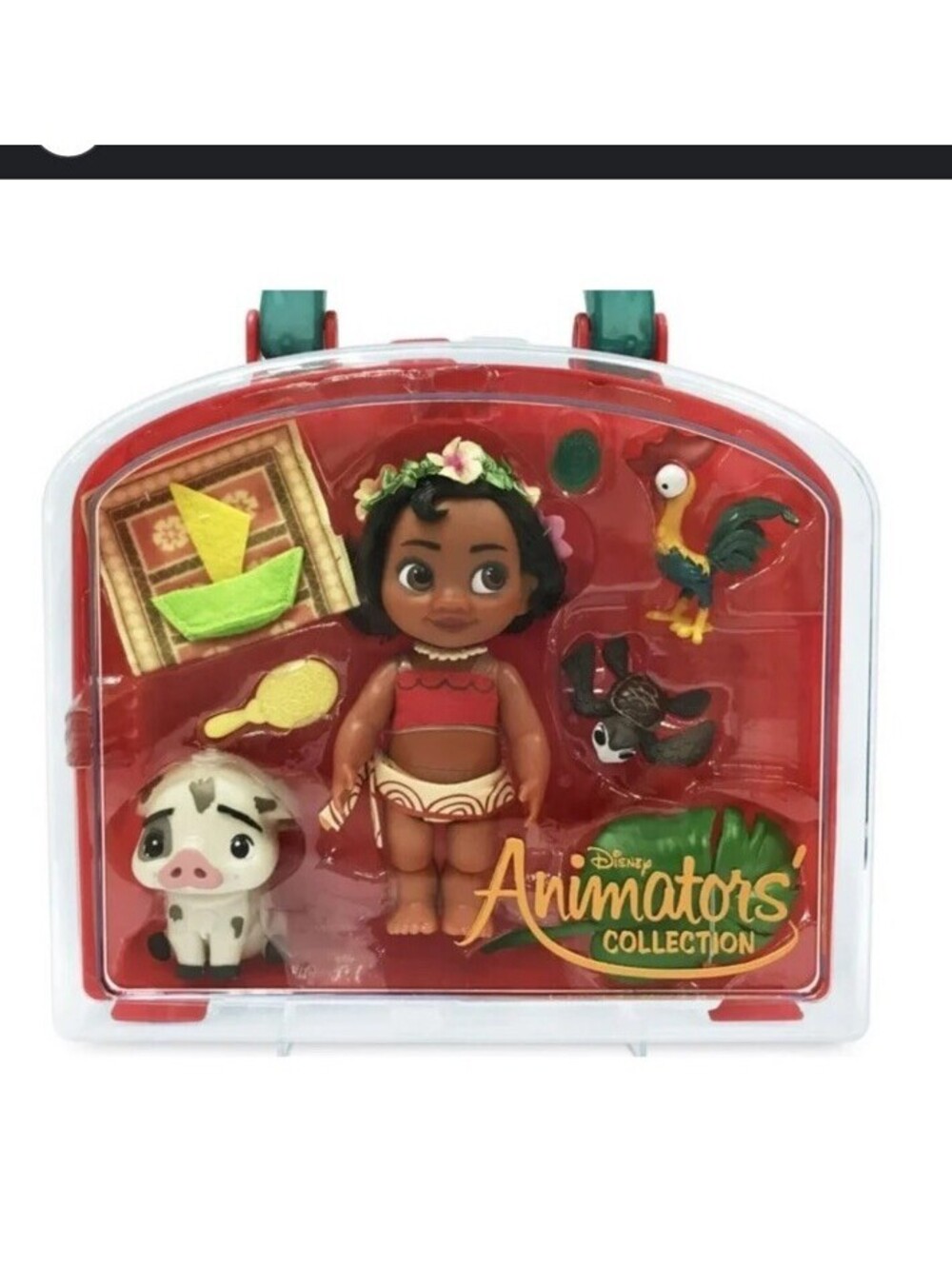 Disney Store Animator Collection Moana Mini Doll Playset Case New